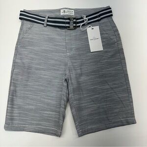 Craft + Flow Boys Striped Chino Shorts with Belt Size 18
